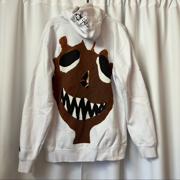 XXXTentacion I Fuckin Luv Humans White Hoodie Size Medium Unisex Hoodie - Picture 1 of 14